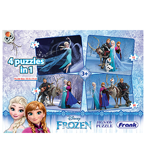 Frozen 4 Puzzles in 1